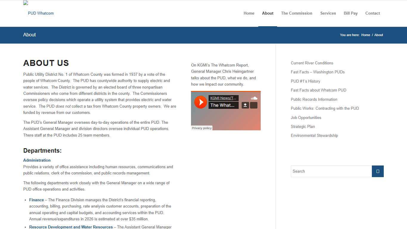 About – PUD Whatcom