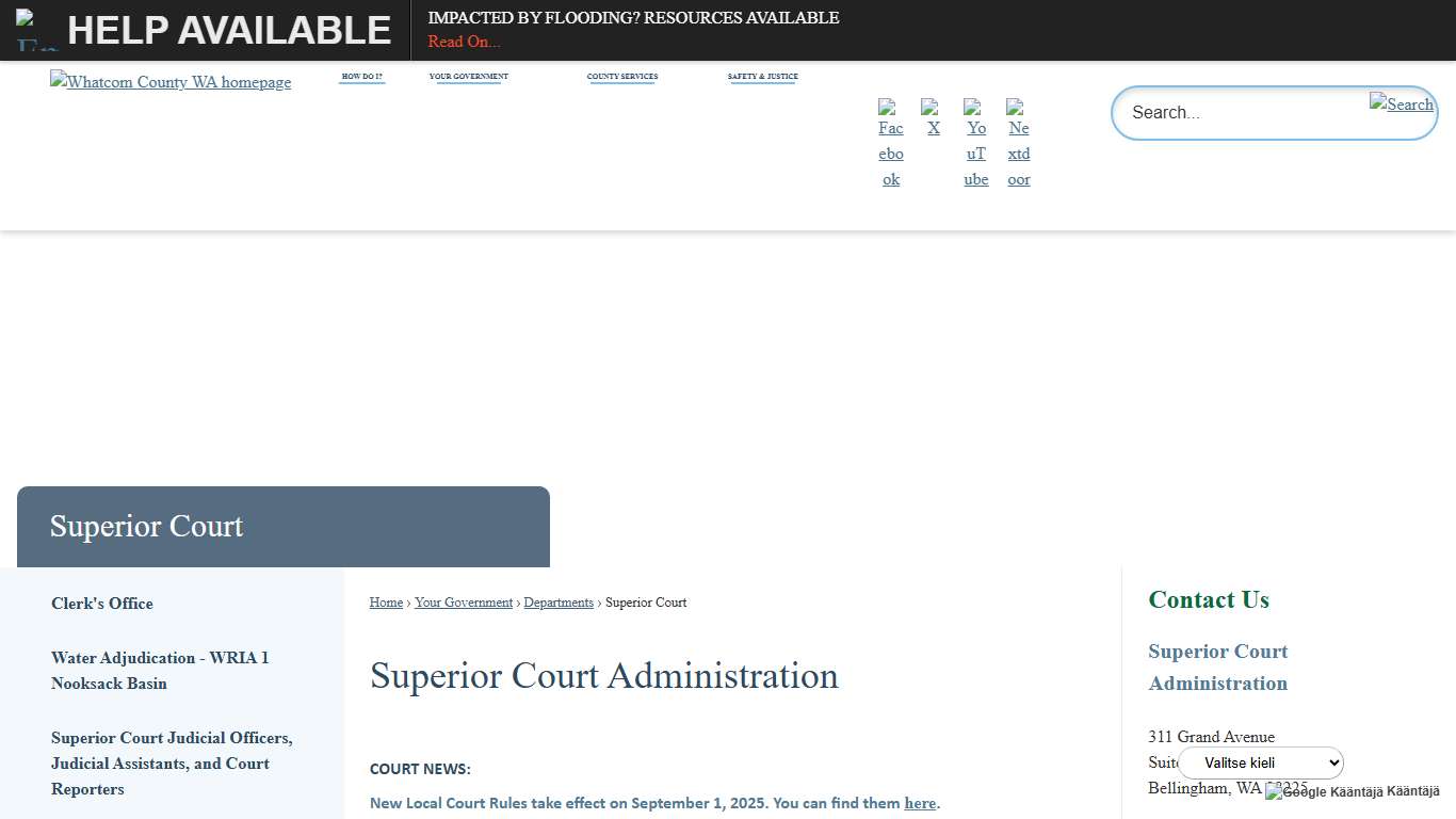Superior Court Administration Whatcom County, WA - Official Website
