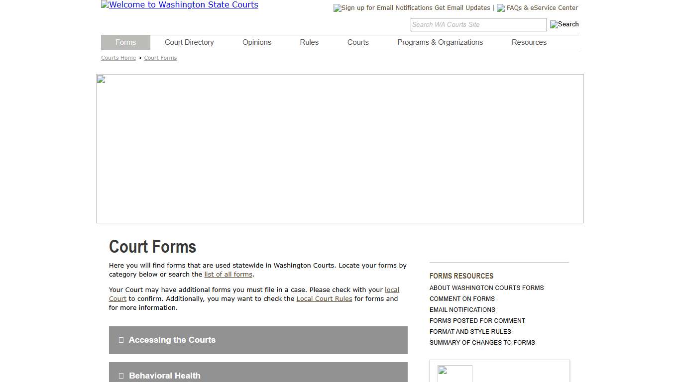 Washington State Courts - Court Forms